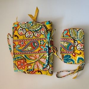 Vera Bradley Provencal Travel Makeup Organizer & Wristlet